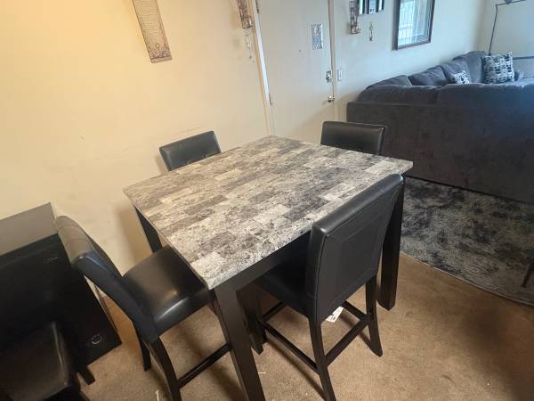 Brand new Sectional couch an dinning room marble table 1