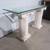 Glass w/ Stone like Pillar Console Table 2 thumbnail