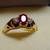 Vintage Lab-Created Ruby and Cubic Zirconia 14K Ring 11 thumbnail
