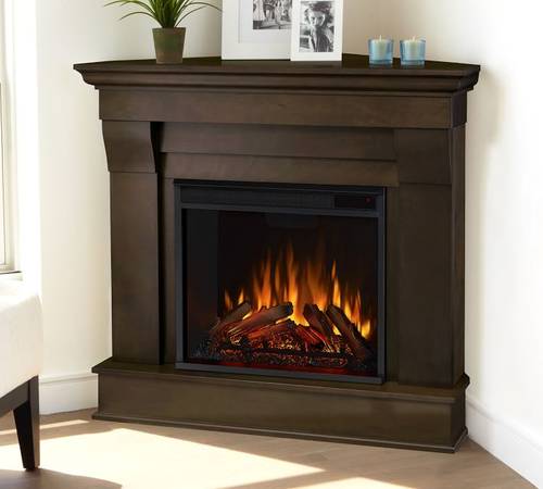 Corner electric fireplace 1