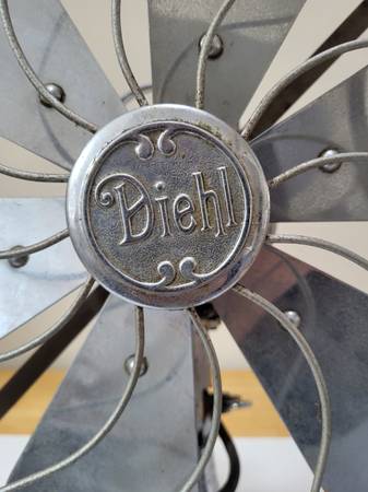 Antique Diehl Chrome Desk/Table Fan 1