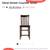 52nd Street Counter Stool Solid wood High Quality L: 18" x W: 22" x H: 3 thumbnail