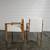 Vintage '50s Sculptural Bleached Oak+Wool Open Arm Lounge Chairs 4 thumbnail