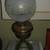 FINE ANTIQUE BRASS OIL HURRICANE LAMP VICTORIAN ERA c.1870 Glass Shade 4 thumbnail