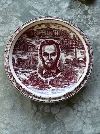 Vtg Abraham Lincoln Gettysburg Address Vernon Kilns Collector Plat 1