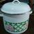 Vintage 71/2” Farmhouse Porcelain Enamel Cooking Pot w/ Handles and Ma 1 thumbnail