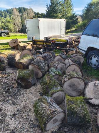 Mobile firewood splitting fire wood log splitting 1