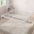King Size Bed Frame, 18 Inch Metal Beds with Storage Space, White Heavy-Duty Met 1 thumbnail