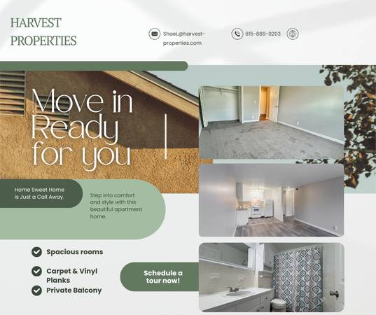 One bedroom available for immediate move in! 1