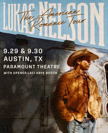 Lukas Nelson TONIGHT Monday 9.29 8 PM - 2 tickets - Great Seats 1