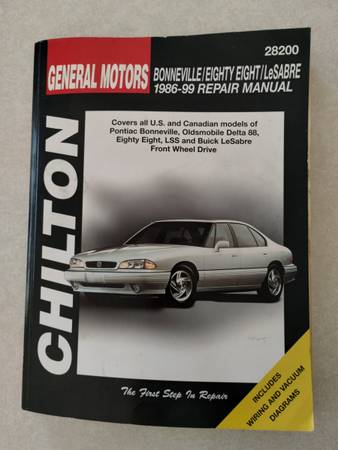 Chilton Manual - GM 1986-1999 Bonneville / Eighty Eight / LeSabre 1