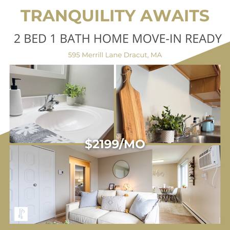 $2,199 / 2hab - 820ft2 - Hogar Tranquilo: ¡2 Habitaciones Disponibles Ahora! (Dracut)63828557029377120