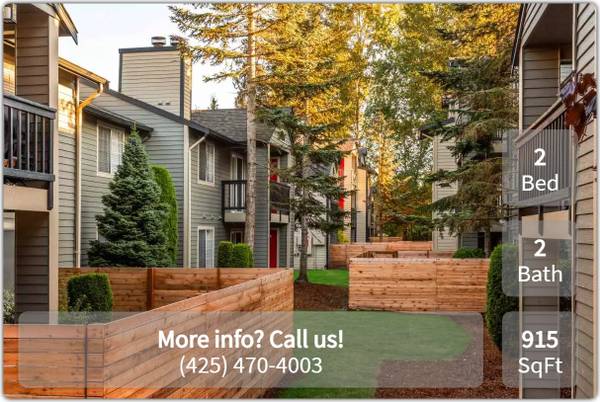 $2,372 / 2br - 915ft2 - Comfortable convenience at Artesia Apartments! Washer & Dryer in unit (Everett - Arena Sports Mill Creek)64031306487938121