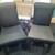 2 black cloth linen dining room chairs 4 thumbnail