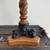 Pair of Vintage Twisted Wood Column Table Lamps 2 thumbnail