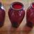 3 Vintage Anchor Hocking Ruby Red Vases 1 thumbnail