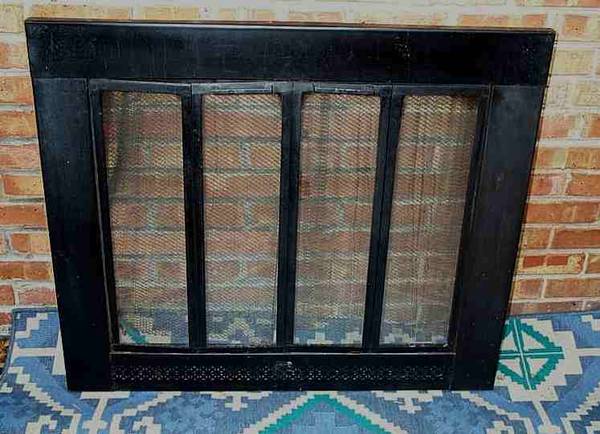 FIREPLACE FRONT COVER Panel Glass Screen Fire Place Heat Adjustment 1