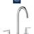 Bathroom Lav Faucet, Chrome, Widespread, High Arch Spout - brand new 1 thumbnail
