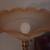 Heavy tall Brass Lamp, Simple Elegant Styling.  Beautiful Crimped glas 5 thumbnail