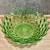 VTG Jeannette Cube/Cubist Salad Bowl Green Depression Glass Uranium 1 thumbnail
