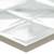 2 Cases Dymno Statuary Chex White 12" x 24" Glossy Textured Wall Tile 9 thumbnail