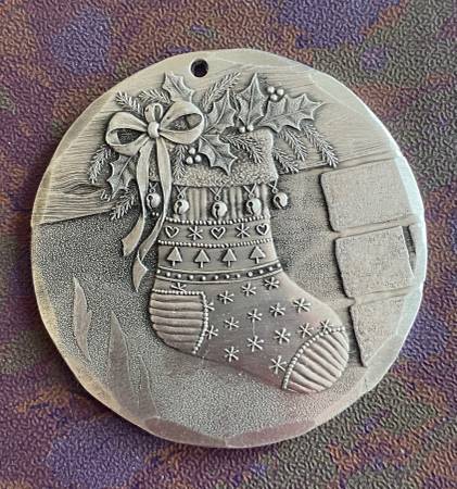 Vintage Wendell August Forge 2006’ Stocking Christmas Ornament 1
