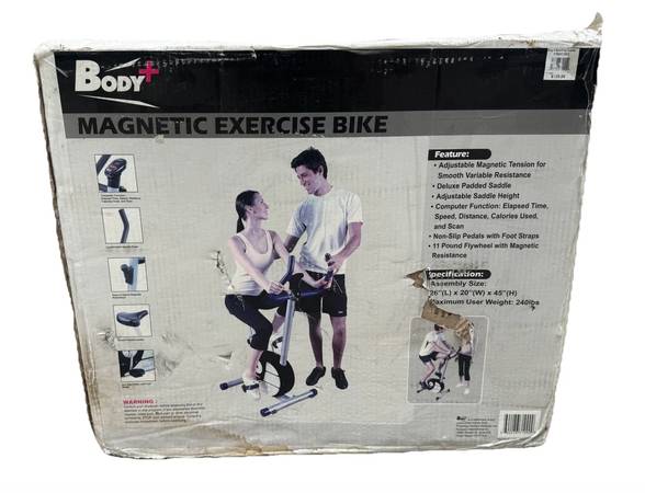 Body+ Upright Magnetic Exercise Bike Stationary Compact Bicycle 240lb 1