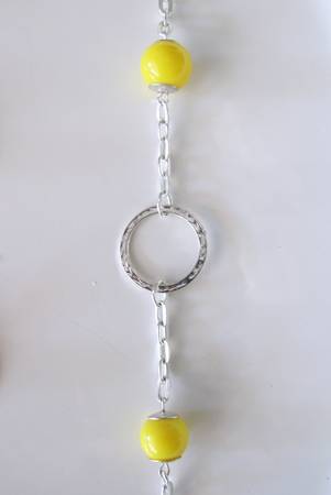 Yellow and Silver Tone Necklace Earring Set - $5 (Warwick West)63471290599171124