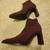 Like New Zara Maroon Sweater Boots Size 39 4 thumbnail