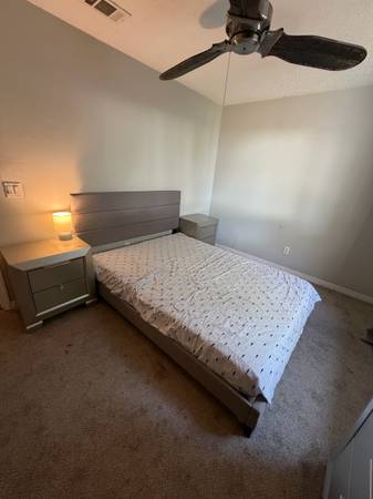 queen bed frame with mattress 1