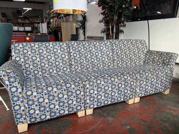 Geometric Print 3-Seater Sofas (Northwest Office Liquidations) 1