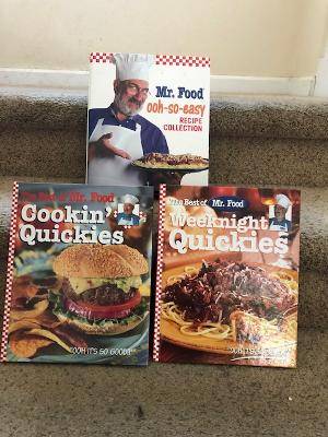 598835991203 ~ LOT of 3 ~ MR FOOD Cookbooks/Binder Full of Recipes 1