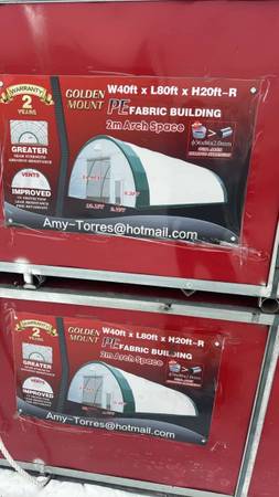 40x80 gold mountain hoop canopy storage building 1