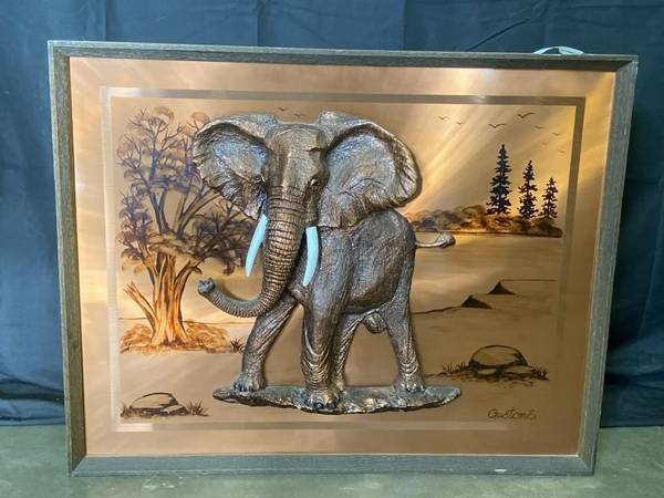 COPPER ELEPHANT - WALL ART 1