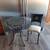 2-piece cafe' bistro tempered glass/iron table & chair. "New" 1 thumbnail