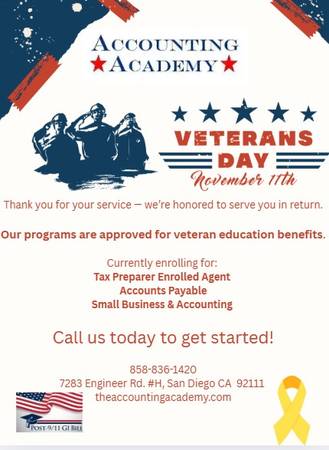Veterans - Calling All Veterans- Classes available -why wait? 1