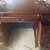 Vintage Mahogany Leather Writing Desk /Vanity Table / Twin Pedestal / 17 thumbnail