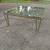 MCM Hollywood Regency square geometrical brass coffee table 5 thumbnail