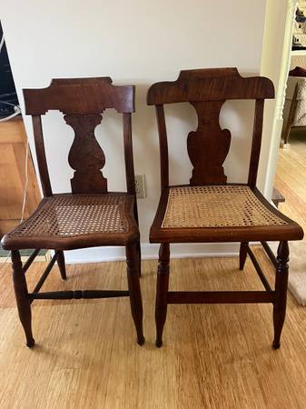 Caned chairs, $10 each or both for $15 1