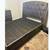 Gray tufted leather queen size Bedframe 4 thumbnail