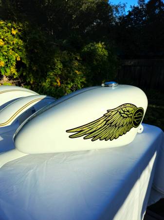 Sportster Harley Motorcycle tank fenders custom paint 1