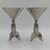 MCM Godinger Silver Plated Rocket Ship Martini Glasses 1 thumbnail