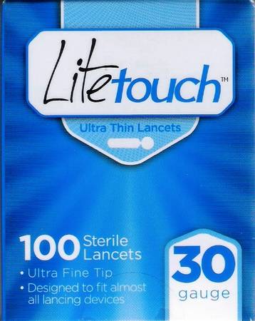Litetouch ultra thin lancets 100 count 1