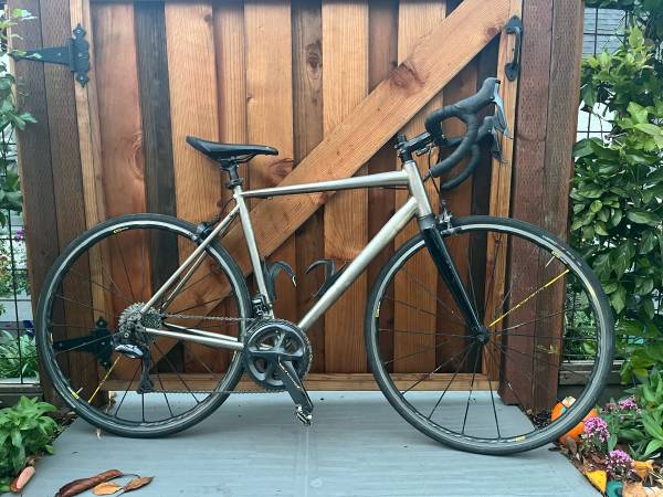 Large Backroads titanium road bike with di2 electronic shifting 1