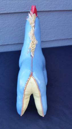 Caballo de peluche de tela encerada vintage, juguete para bebé, década de 1940 o 1950 - $10 (Tacoma)63471422089217124