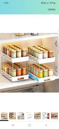 2 Pack - Pull Out Rack Organizer for Cabinet 1