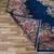 Vintage Persian Kashan Rug – Hand-Knotted Floral Medallion on Deep Ind 3 thumbnail