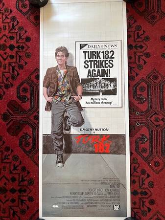 TURK 182 1985 Timothy Hutton Rolled Insert Poster 1