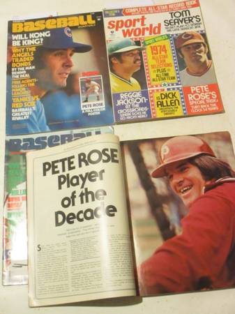 4 Pete Rose Baseball magazines in Good Condition 1