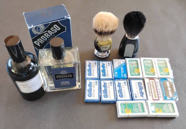 Cologne, shaving brushes, etc. 1